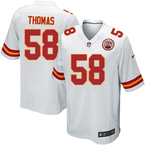 Men Kansas City Chiefs #58 Derrick Thomas Nike White Game Retired Player NFL Jersey